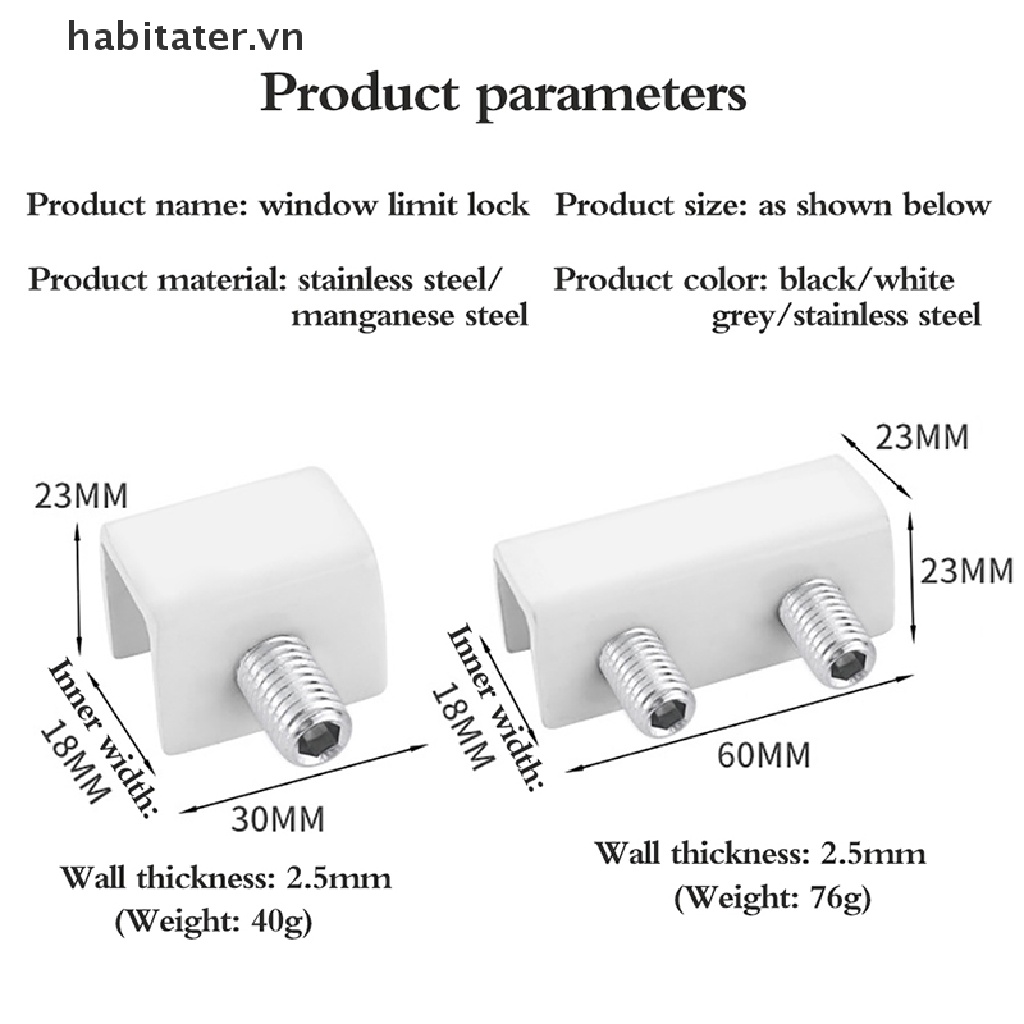 Dụng Cụ Chặn Cửa Sổ Trượt Bảo Vệ An Toàn Cho Bé