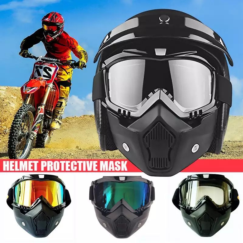 Mũ Bảo Hiểm Xe Máy Cadier Đi Xe Địa Hình Ngoài Trời Harley Goggles Mask Face Shield Goggles-1 Chiếc_123CLICKVN