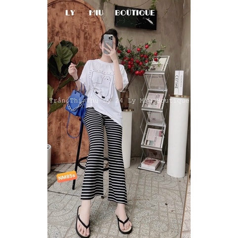 Sét áo hình+quần loe kẻ TT12