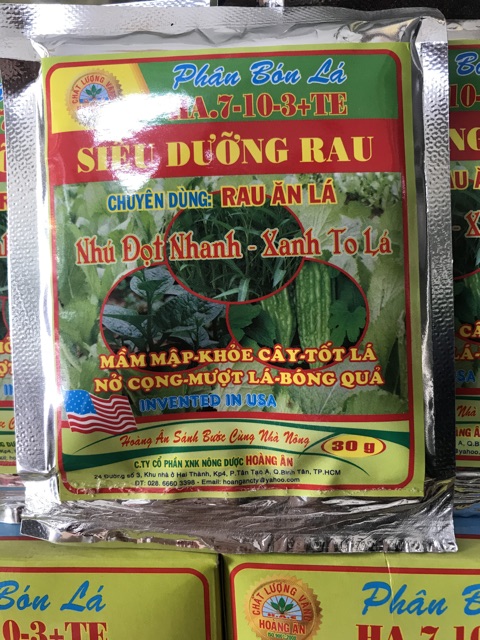 Phân bón lá - SIÊU DƯỠNG RAU