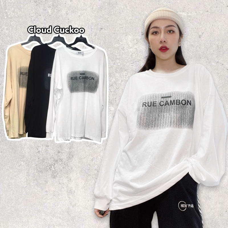 Áo Sweater Nữ Rue Cambon In Ngực - Mã Số: P11105