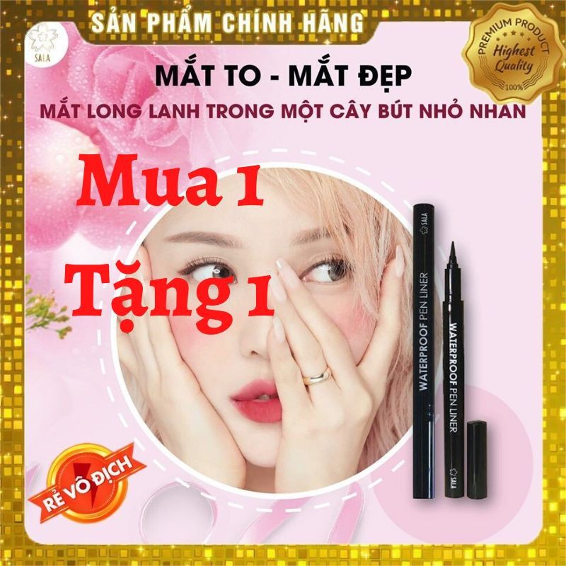 Bút Kẻ Mắt Nước SALA Hàn Quốc Chính Hãng Tặng 1 Kẻ Chân Mày SALA