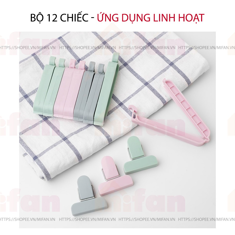 Bộ 12 Kẹp Miệng Túi Thực Phẩm Mifan Cao Cấp - Chống Ẩm, Chống Mốc, Chống Bụi, Bảo Quản Thực Phẩm Luôn Tươi Ngon | BigBuy360 - bigbuy360.vn