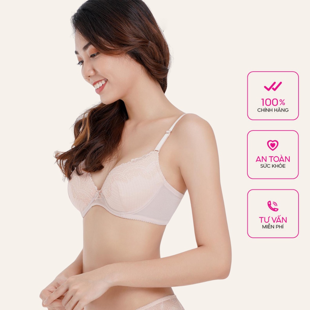 Combo 02 Áo ngực Misaki mút dày cúp ren phối dây lưng ren - 8310