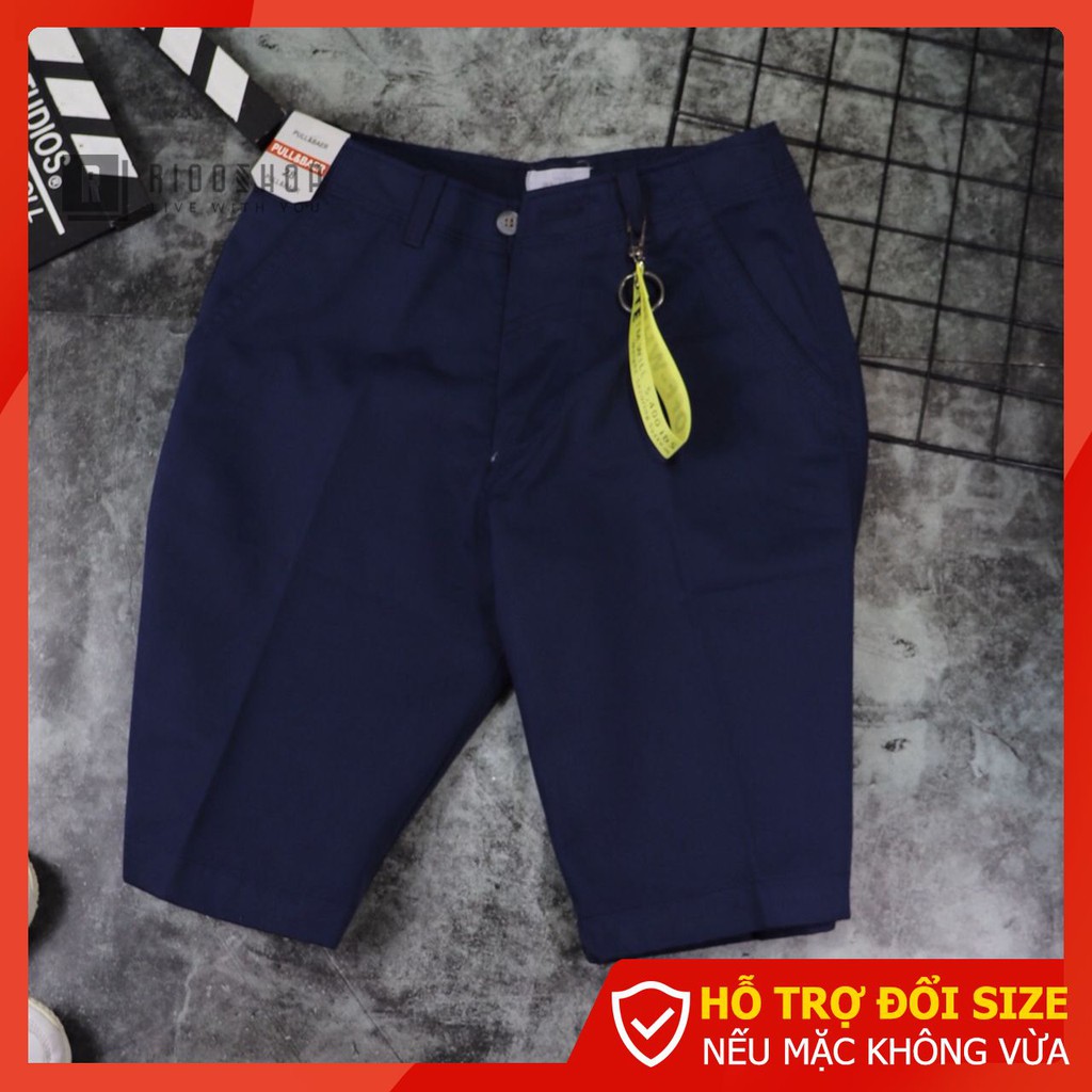 Quần short kaki nam xanh đen cao cấp cá tính RPS018