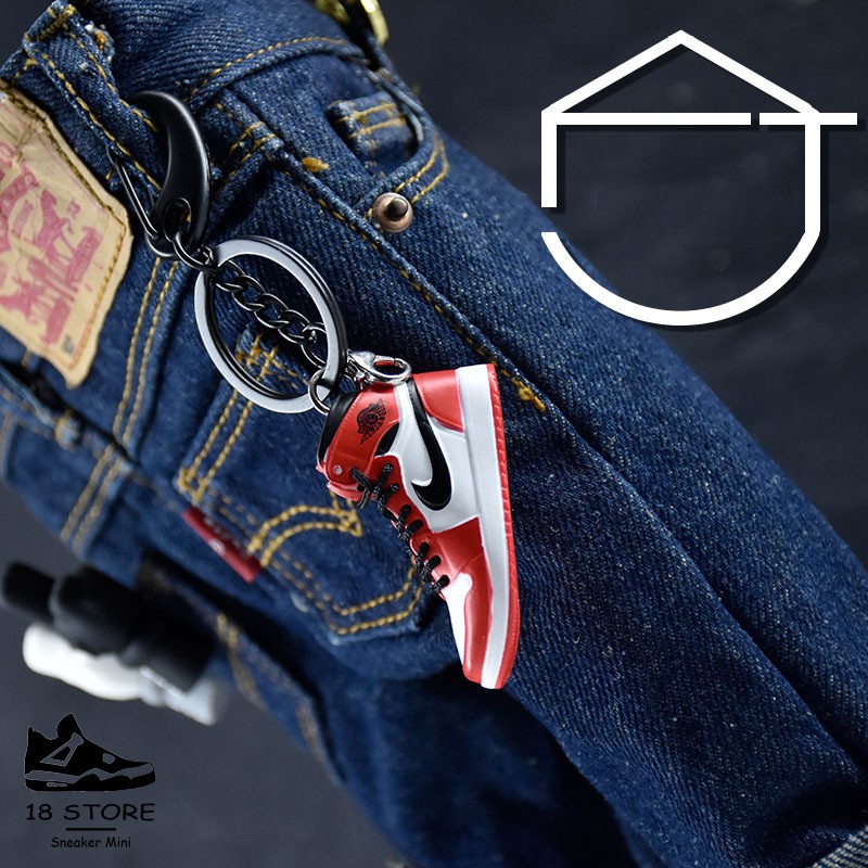 Móc Khóa Giày Jordan 🔥TẶNG BOX🔥 Mô Hình Giày Sneaker Mini