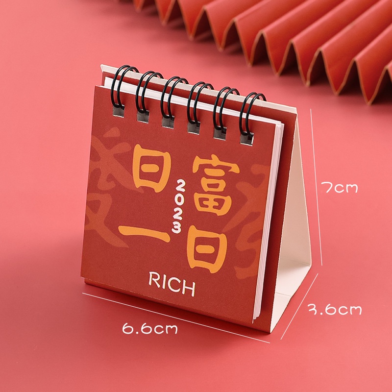 Lịch Để Bàn 2023 mini Màu Trơn Đơn Giản Dễ Thương