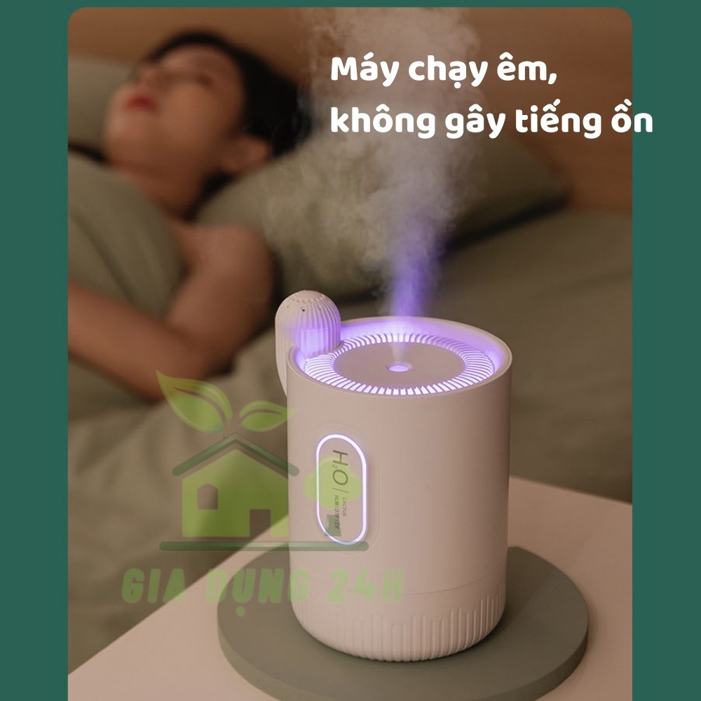 Máy Phun Sương Tạo Ẩm Không Khí Cao Cấp Hình Cây Xương Rồng – Máy Tạo Độ Ẩm Phun Tinh Dầu, Dung Tích 3L BH 12 Tháng