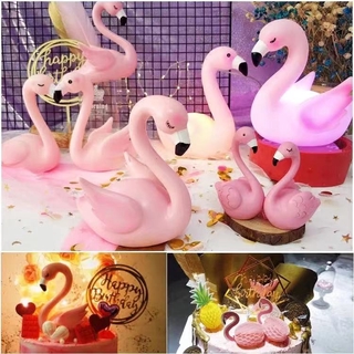 Phụ kiện trang trí bánh kem hình chim hồng hạc dễ thương