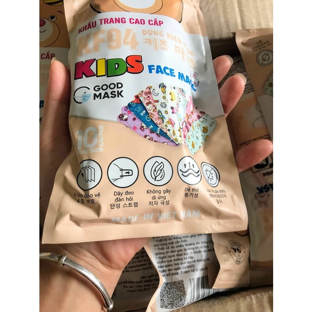 KHẨU TRANG KF94 VINAFAMA KHẨU TRANG 4D HÀN QUỐC 4 LỚP KHÁNG KHUẨN