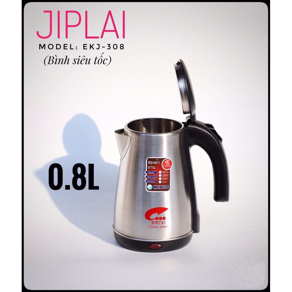 Ấm siêu tốc inox Thái Lan Jiplai EKJ-308