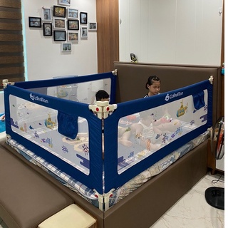 Thanh chắn giường Hàn Quốc KidAndMom BR02 cao cấp cao 105cm, thiết kế chống kẹt chống vấp ngã, nâng hạ 1 bên