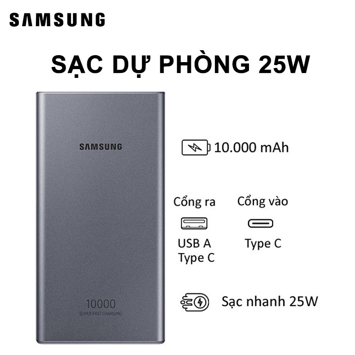 [25W] Sạc dự phòng 25W sạc siêu nhanh Samsung EB-P3300