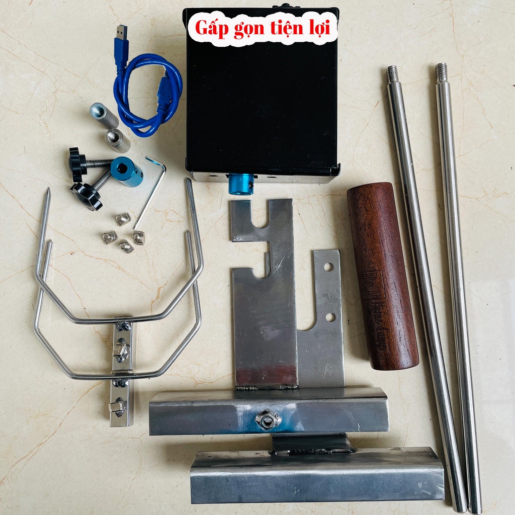 Bếp nướng tự xoay, quay tự động máy nướng thịt chả lò quay gà vịt CH3Q