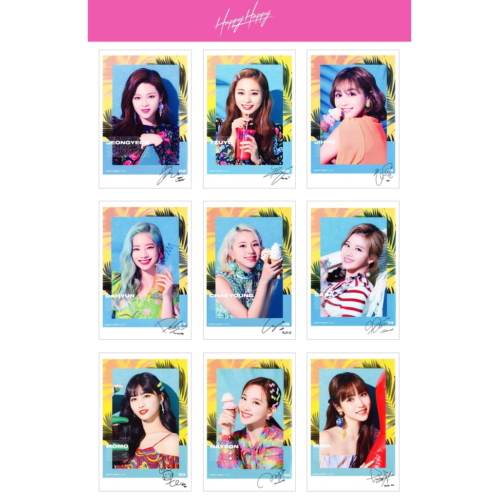 Lomo Card Ảnh TWICE - BreakThrough + Happy Happy ( 36 ảnh)