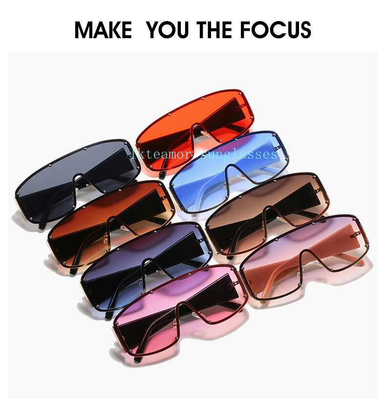 Kính Mát Gọng Lớn Đính Đinh Tán Phong Cách Âu Mỹ Cho Nữ