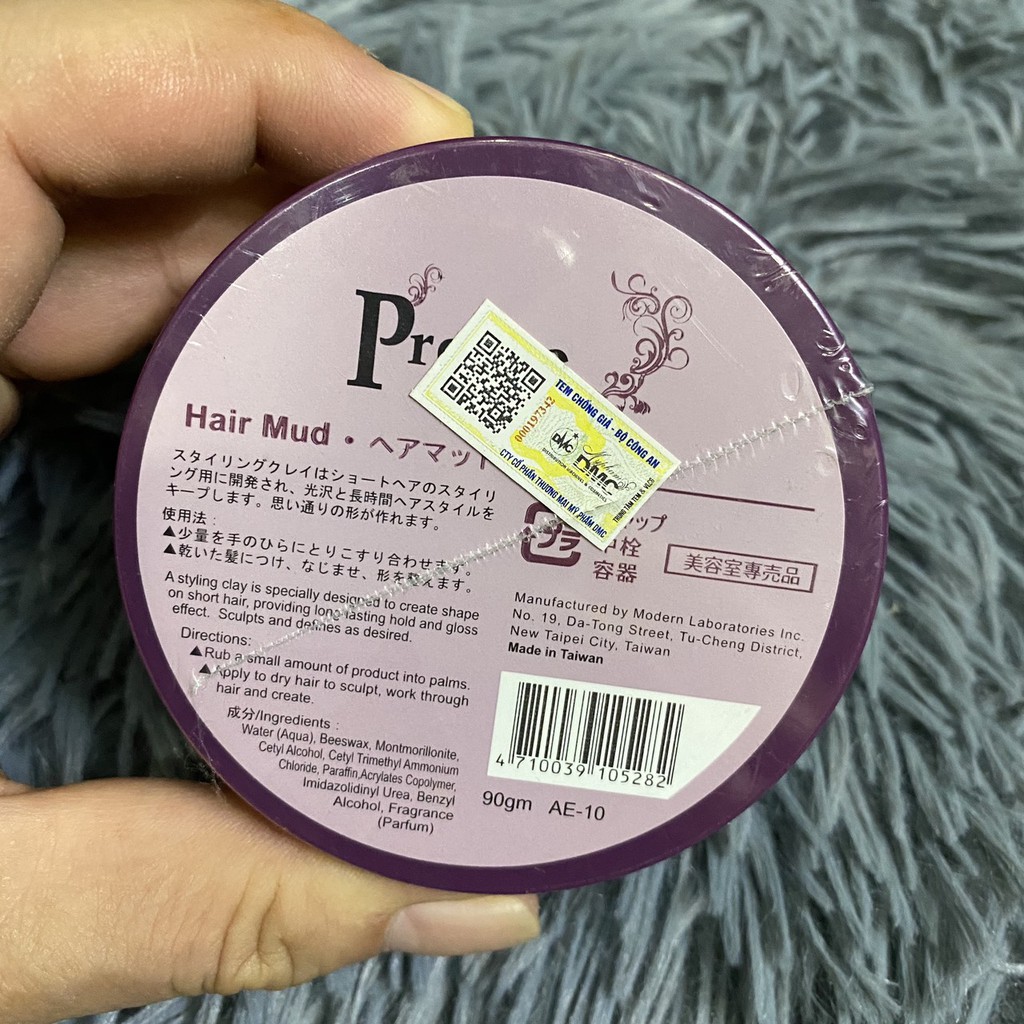 🔋Prosee-Taiwan⛱Sáp Vuốt Tóc Tạo Kiểu Cứng Prosee Hair Mud 90g