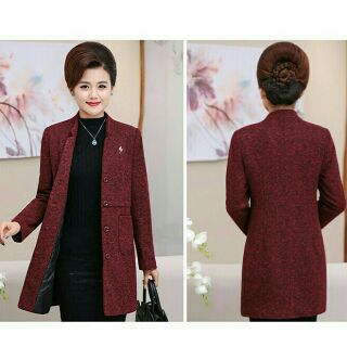 (ẢNH THẬT) Áo Khoác Dạ Nữ Trung Niên dáng thanh lịch (Chất Đẹp)