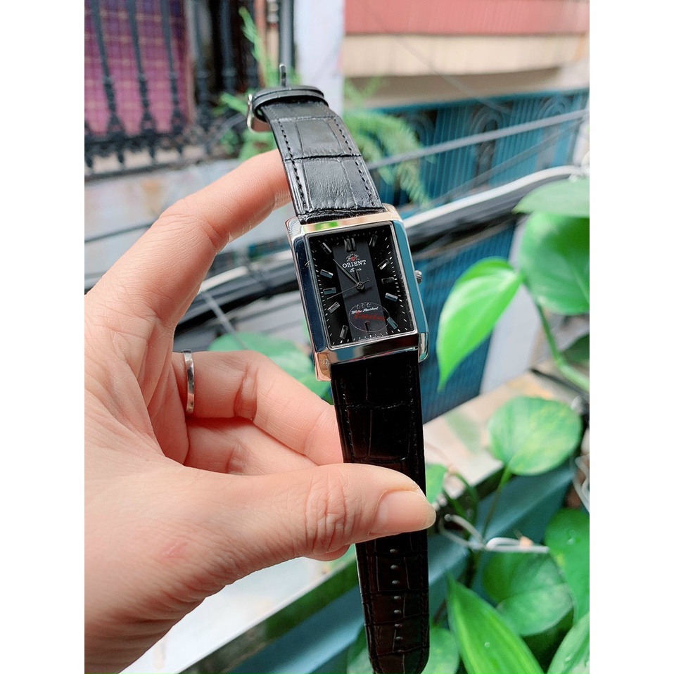 ĐỒNG HỒ NAM ORIENT MẶT CHỮ NHẬT, DÂY DA ,SIZE 30 x 34MM, KÍNH SAPPHIRE CHỐNG XƯỚC
