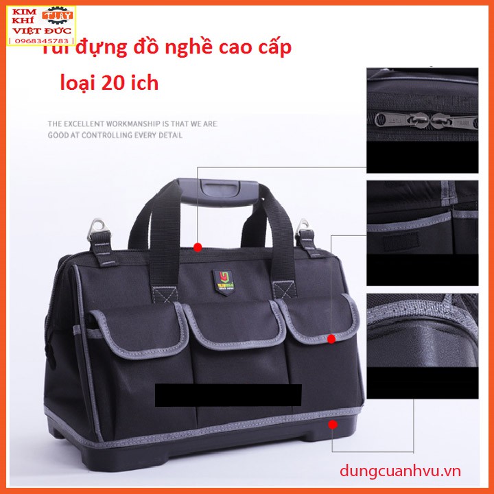 Túi đựng đồ nghề 20 Inch đế nhựa cứng chống nước