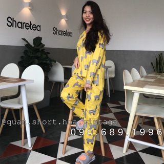 Pijama dài - lạc đà vàng