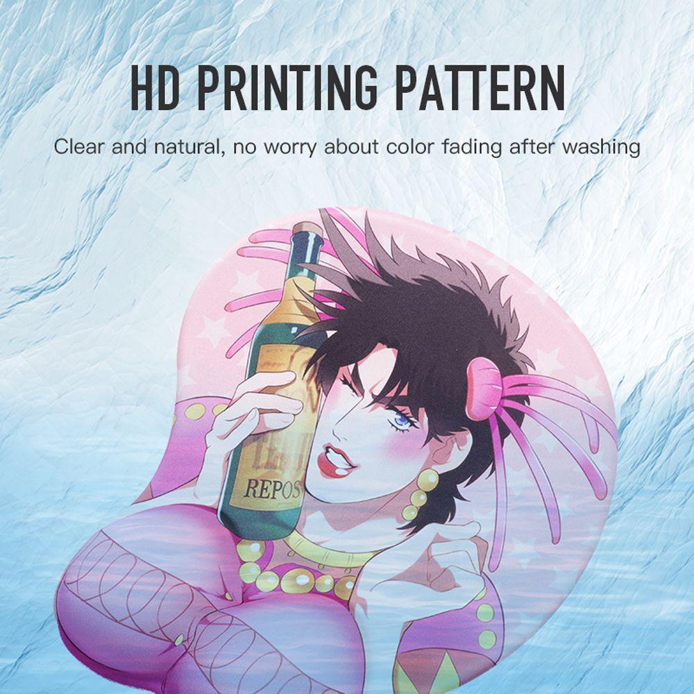 Miếng lót chuột MMULCK kèm đệm hỗ trợ cổ tay khi sử dụng chuột máy tính in hình Anime JOJO 3D độc đáo