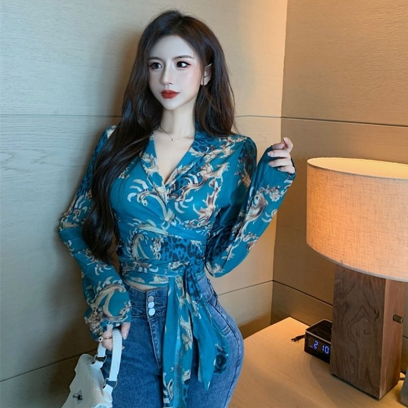 Áo Sơ Mi Chiffon Tay Dài Phong Cách Vintage Thời Trang Mùa Hè 2022