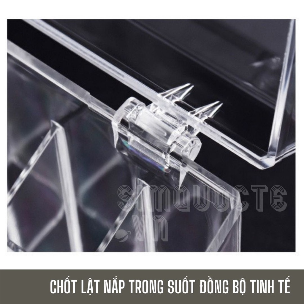 Hộp đựng son môi nước hoa mỹ phẩm có nắp đậy chống bụi trong suốt HNTS9