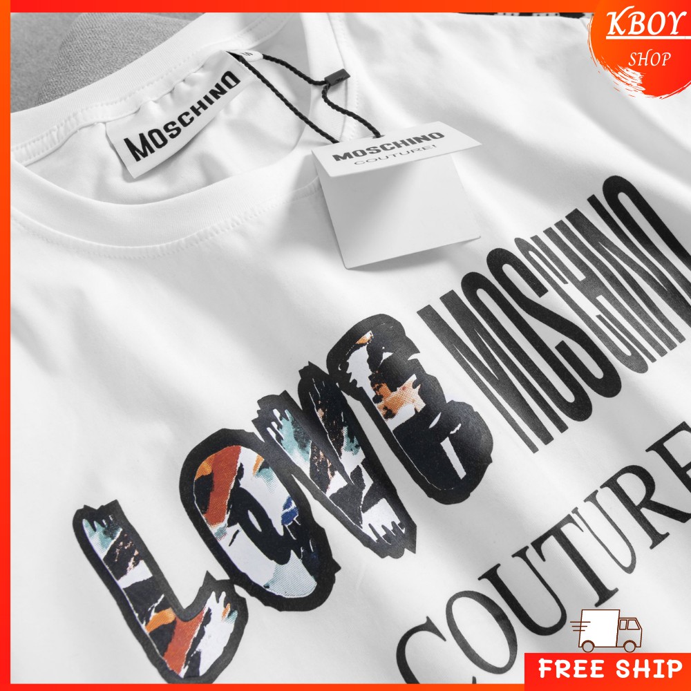 Áo Thun Moschino Nam Kboy Shop Áo phông nam ulzzang 100% Cotton Trắng Đen, tay ngắn co giãn 4 chiều - V102 | BigBuy360 - bigbuy360.vn