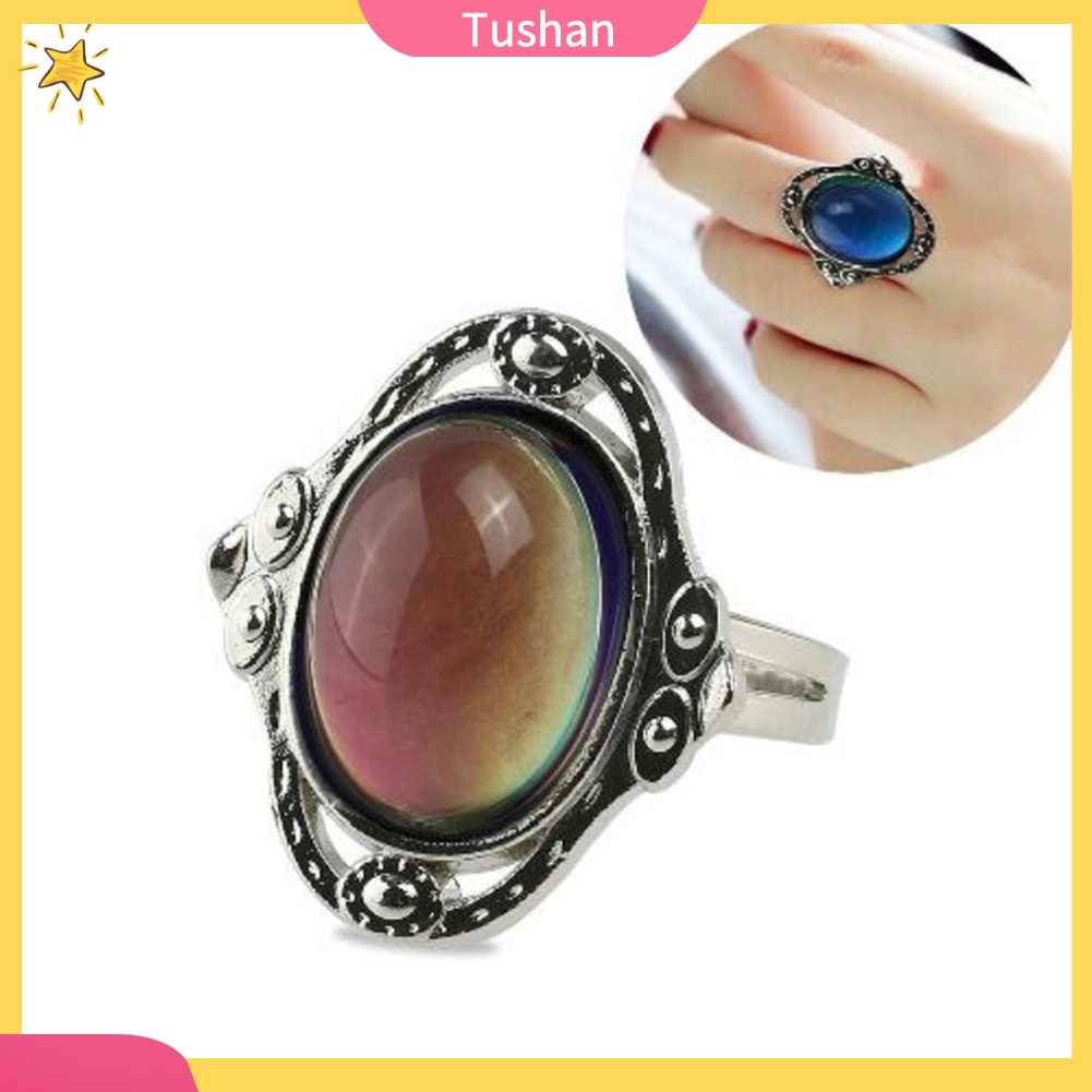 Nhẫn Unisex Thay Đổi Màu Sắc Theo Tâm Trạng Phong Cách Vintage