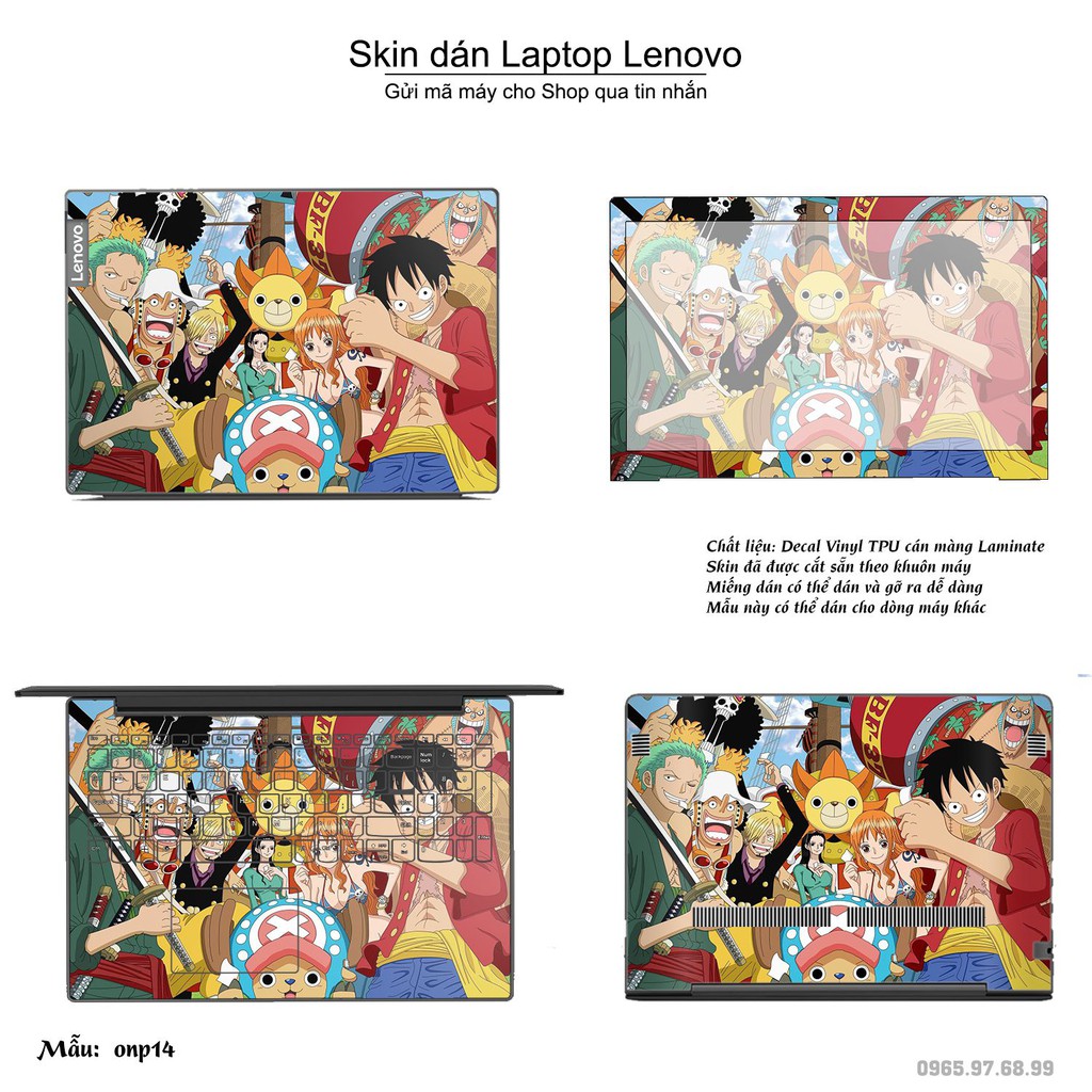 Skin dán Laptop Lenovo in hình One Piece _nhiều mẫu 17 (inbox mã máy cho Shop)