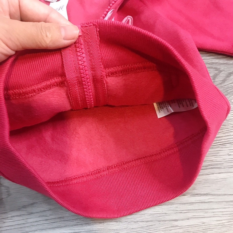 Áo nỉ hoodie hồng bé gái dư xịn