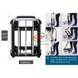 Xe Đẩy Hàng 4 Bánh Siêu Rút Gọn ADVINDEQ HT-150A