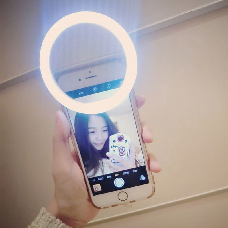 Đèn Led Mini Kẹp Điện Thoại Hỗ Trợ Chụp Ảnh Selfie