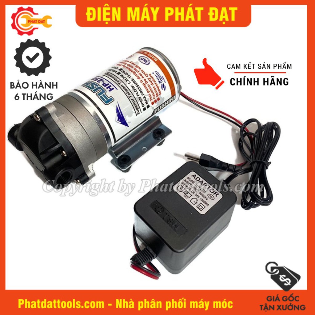 Máy bơm phun sương-Bơm tăng áp cho máy lọc nước FUSHINI HP2500 24V-Made in Taiwan