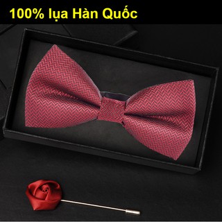 Nơ đeo cổ nam, Nơ đeo cổ nam vải lụa, nơ đeo cổ nam Hàn Quốc