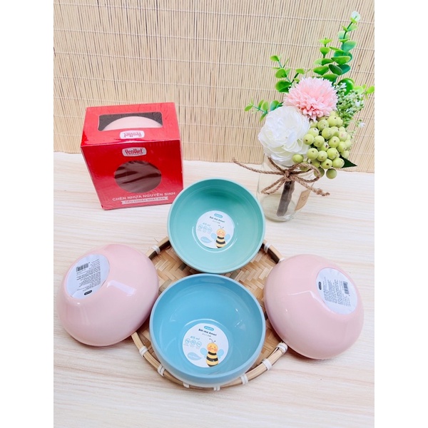 Set 2 chén nhựa chịu nhiệt Inochi-Màu ngẫu nhiên