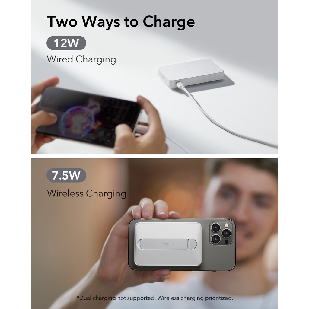 Bộ Sạc Dự Phòng Không Dây ESR Với Dây Cáp USB-C 5000Mah Tương Thích Với iPhone 13/13 Pro/13 mini/13 Pro Max/12/12Pro/12 mini/12 Promax