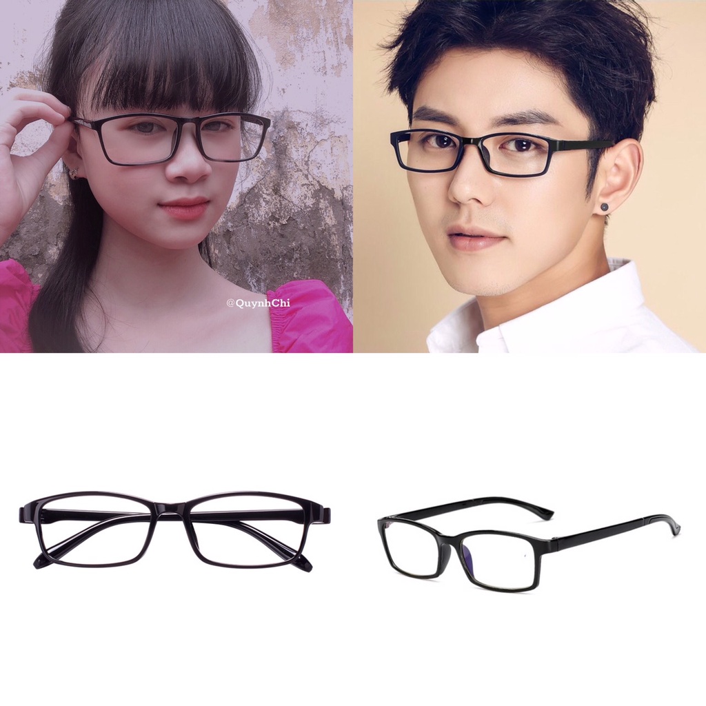 Kính Giả Cận Thời Trang Gọng Ngố Học Sinh Nam Nữ Mắt Kiếng Chống Bức Xạ Tia Uv Chống Bụi Quỳnh Chi Shop