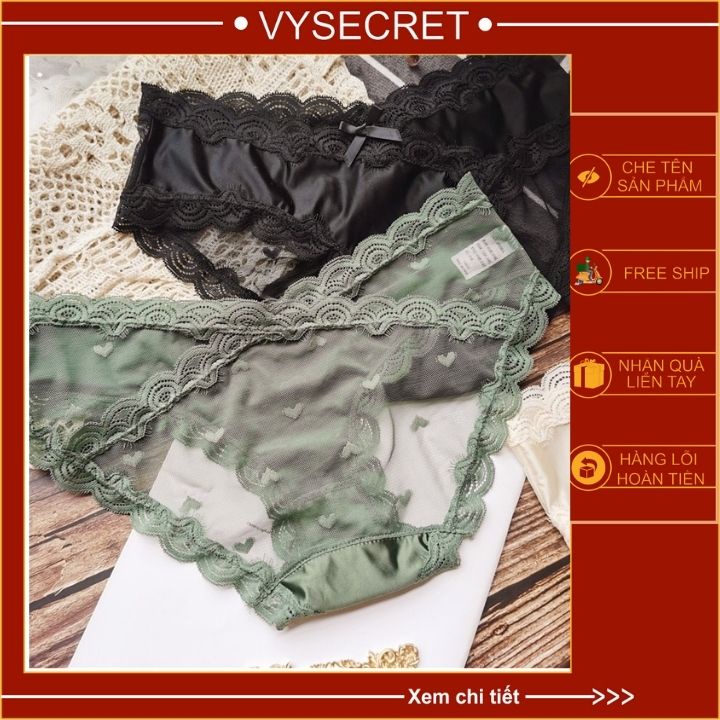 QUẦN LÓT REN KHÁNG KHUẨN SEXY KẾT HỢP COTTON ÔM MÔNG C1245 | BigBuy360 - bigbuy360.vn