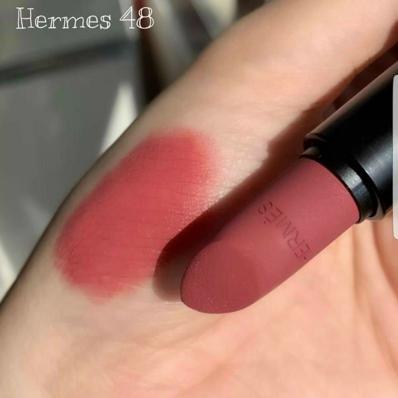 Son Hermès Matte Màu 48 Rose Boise