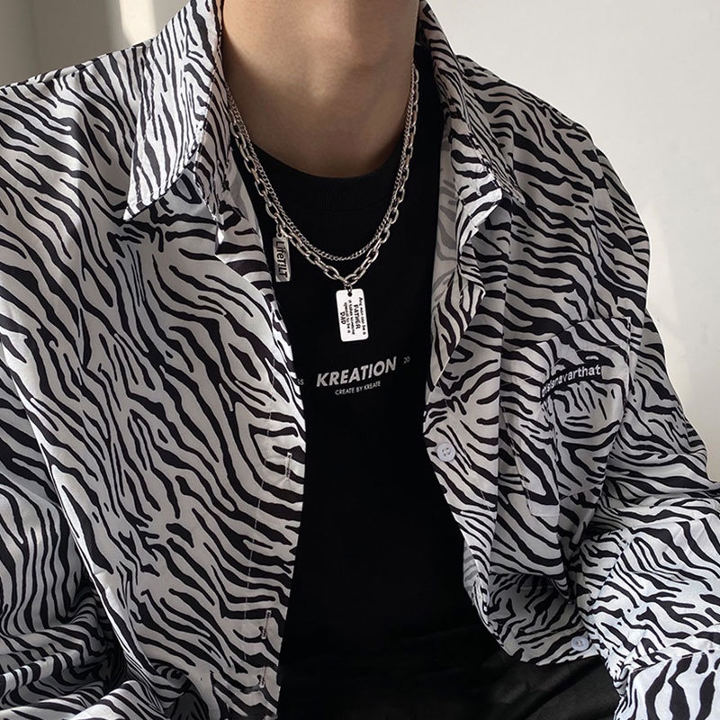 Dây chuyền hai lớp chồng lên nhau mặt tag họa tiết chữ cái dễ phối đồ phong cách retro hip hop đường phố 19501