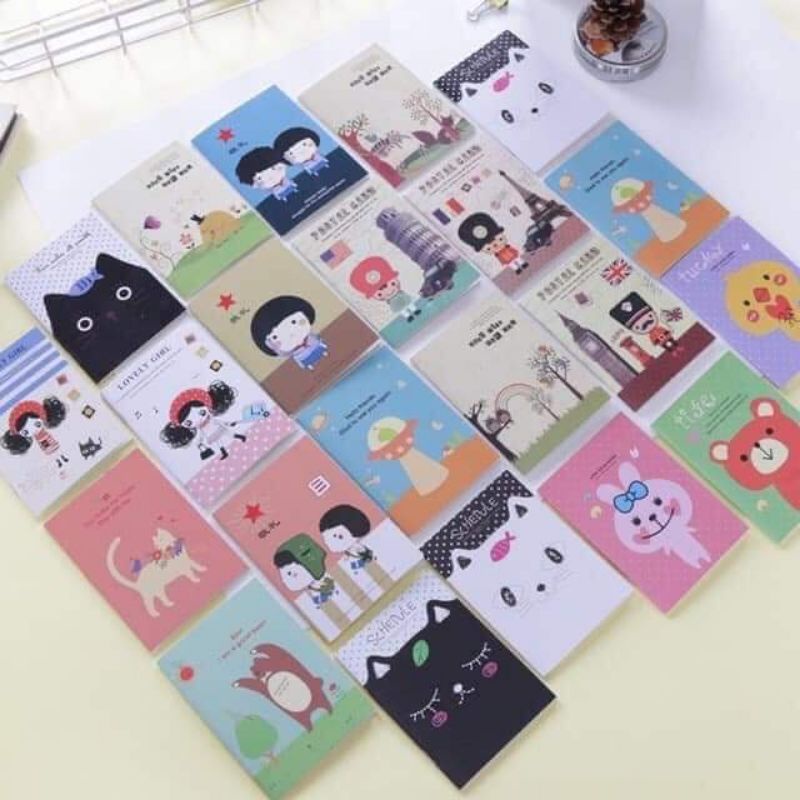 Quà tặng - 10 Sổ tay Mini 32page (Mix nhiều mẫu)