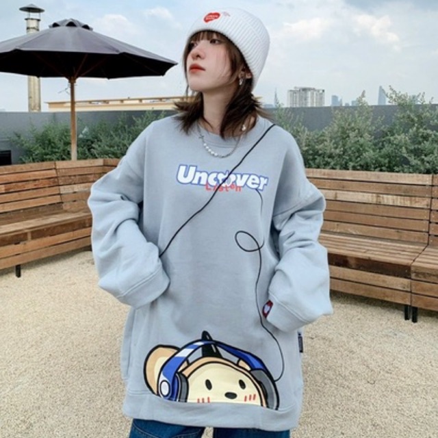 Áo Sweater Listen ( Xám) | BigBuy360 - bigbuy360.vn