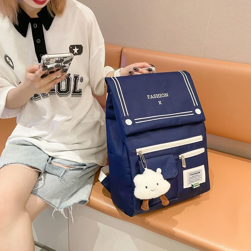 Ba Lô Đi Học Nắp Gập Dễ Thương Phong Cách Nhật Bản Hàn Quốc Sức Chứa Lớn Cho Nữ Sinh Tiểu Học