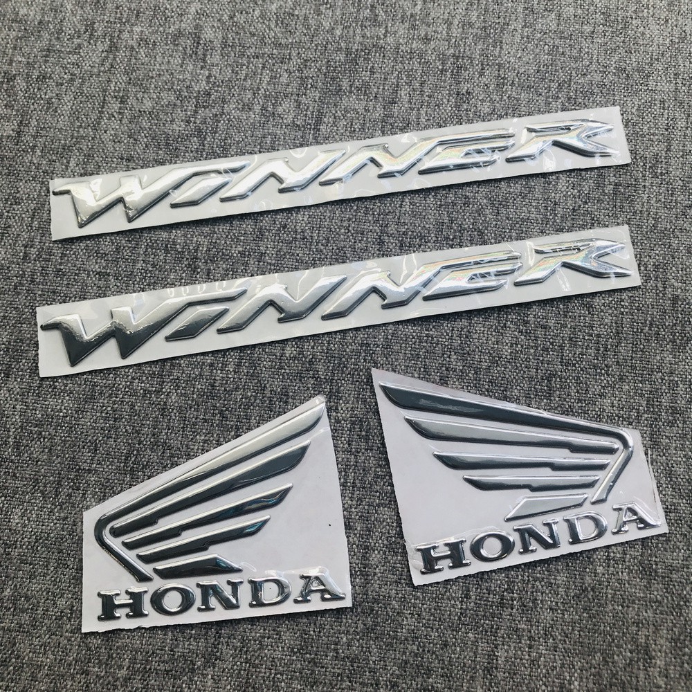 [COMBO] Bộ tem logo chữ xe cho Honda Winner và cánh chim honda chất liệu nhựa dẻo si bóng