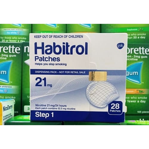 Miếng dán Nicotine Habitrol 21mg Step 1 28 miếng của Mỹ