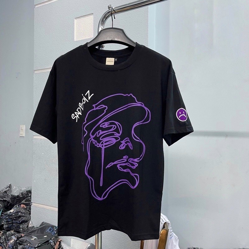 Áo Thun Sadboiz Mặt Mếu Chữ Lưng Form Rộng Unisex, Áo Phông Oversize Unisex