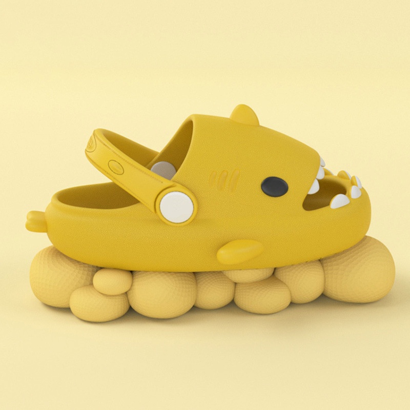 Xăng đan Đế Dày Chống Trượt Thoải Mái Họa Tiết Cá Mập Hoạt Hình Dành Cho Bé Trai Gái