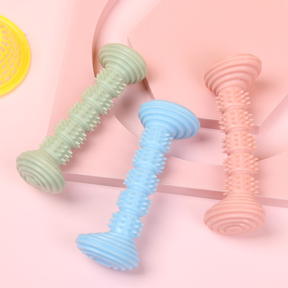 Đồ Chơi Ngậm Cắn Hình Quả Tạ Nhiều Màu Cho Thú Cưng